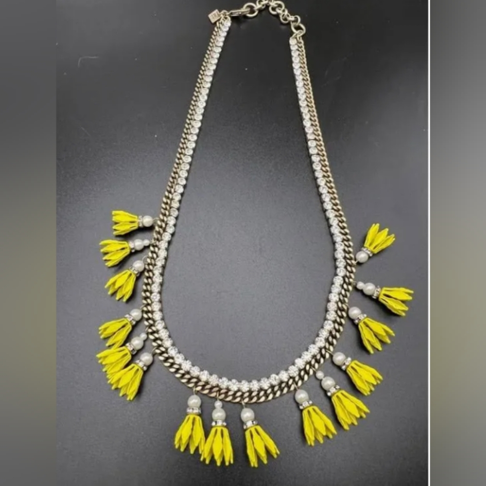 Banana Republic Yellow Floral Bell necklace